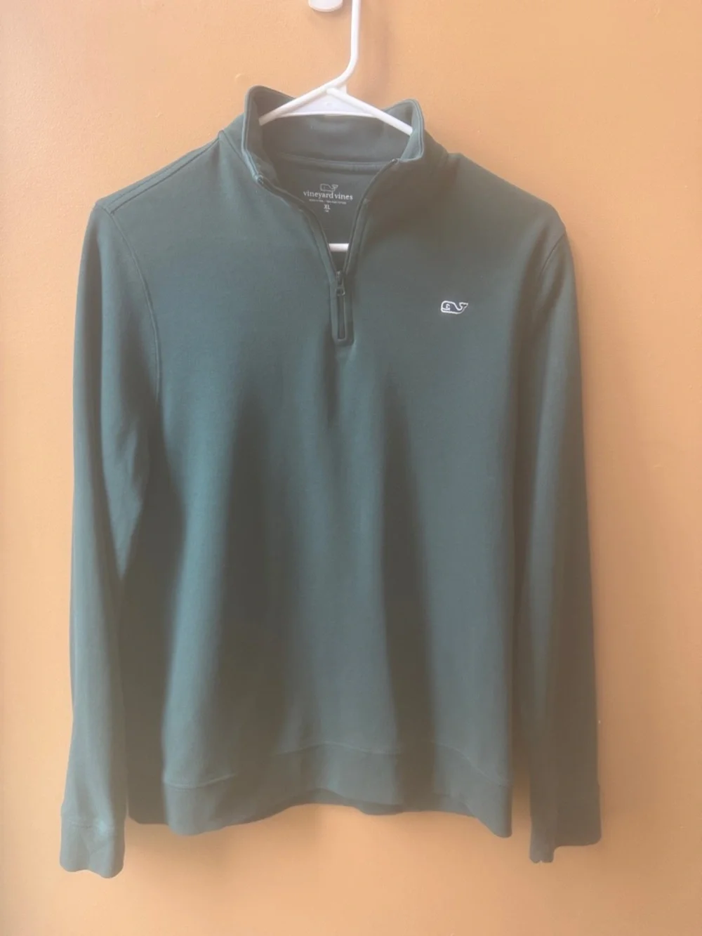 Vineyard Vines Boy's XL Forest Green Quarter-Zip Sweater - Picture 1 of 5